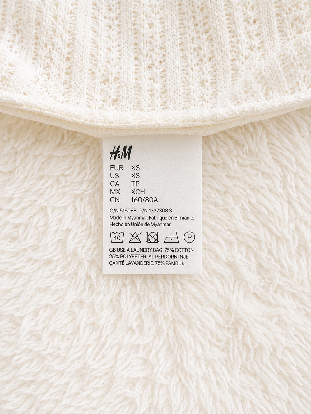 H&M Cream Ribbed Knit Dress - Picture 3 of 3